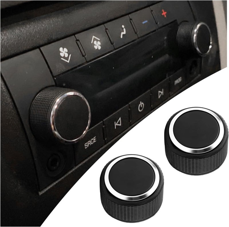 Figpade 2PCS Car Volume Knob for Rear Audio Replacement OEM 22912547,Rear Radio Knobs Replacement Buttons Compatible with Buick Chevy GMC,Professional Rears Volume Control Knob - Image 1